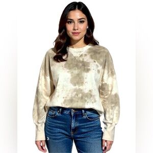 Abercrombie & Fitch Cream Garment Dyed Top - Size Small